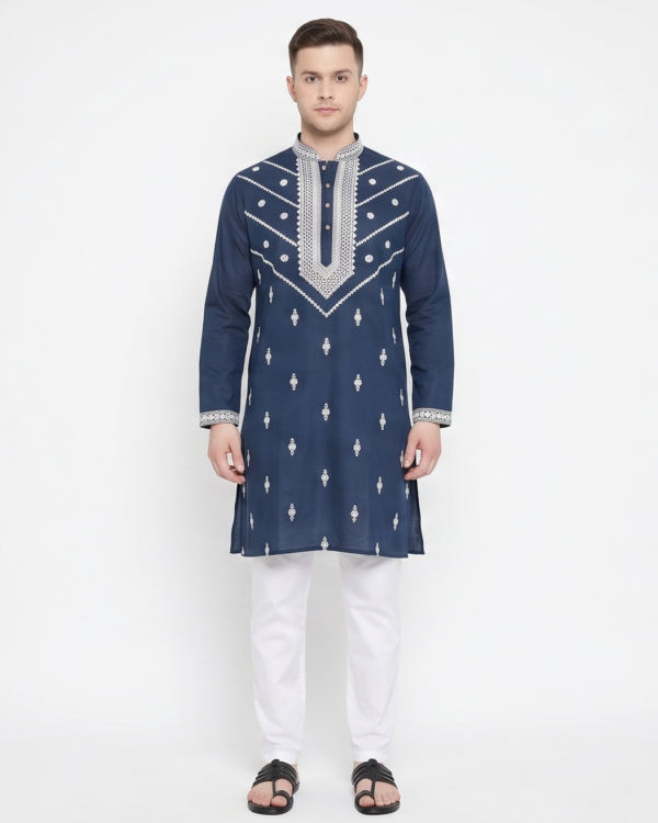 Royal Zari Embroidered Kurta