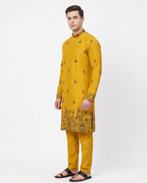 Traditional Embroidered Kurta Set