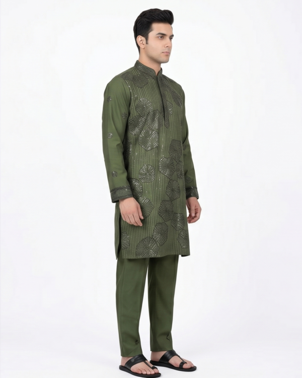 Royal Olive Festive Kurta