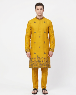 Traditional Embroidered Kurta Set