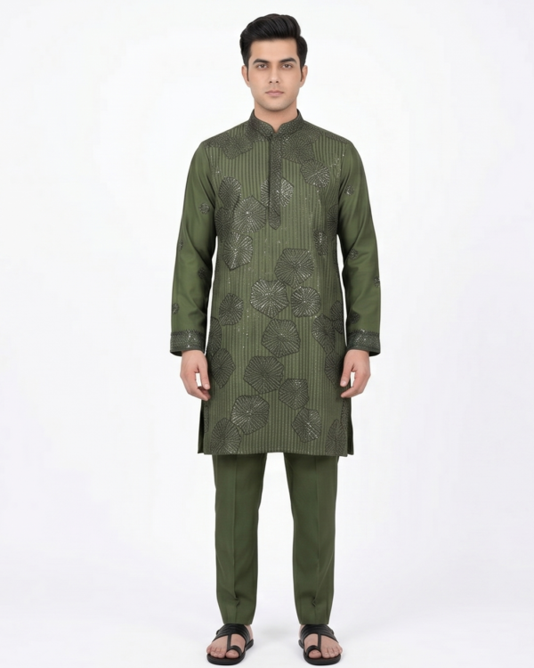Royal Olive Festive Kurta