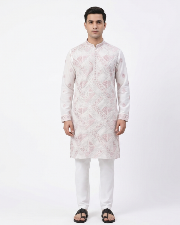 Classic White Designer Kurta Set