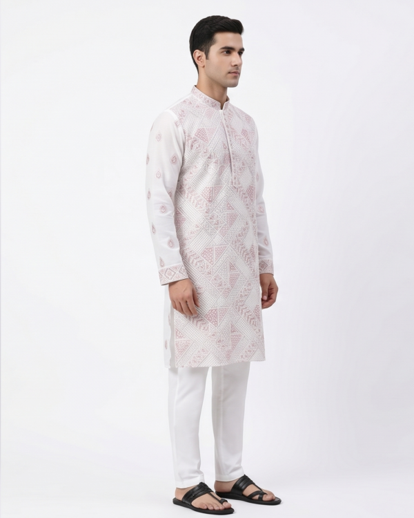 Classic White Designer Kurta Set