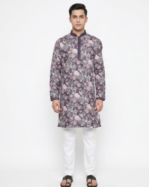 Royal Orchid Printed Kurta