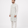 Pearl White Embroidered Kurta Set