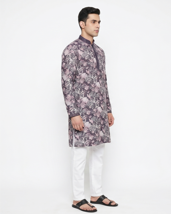 Royal Orchid Printed Kurta