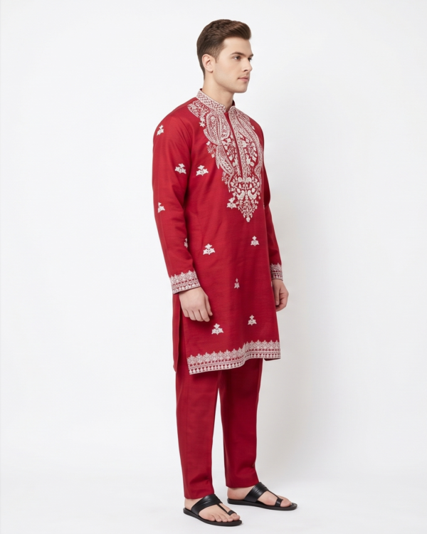 Deep crimson red festive tone