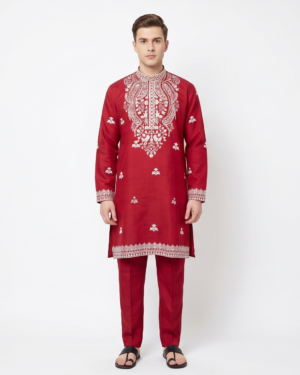 Deep crimson red festive tone