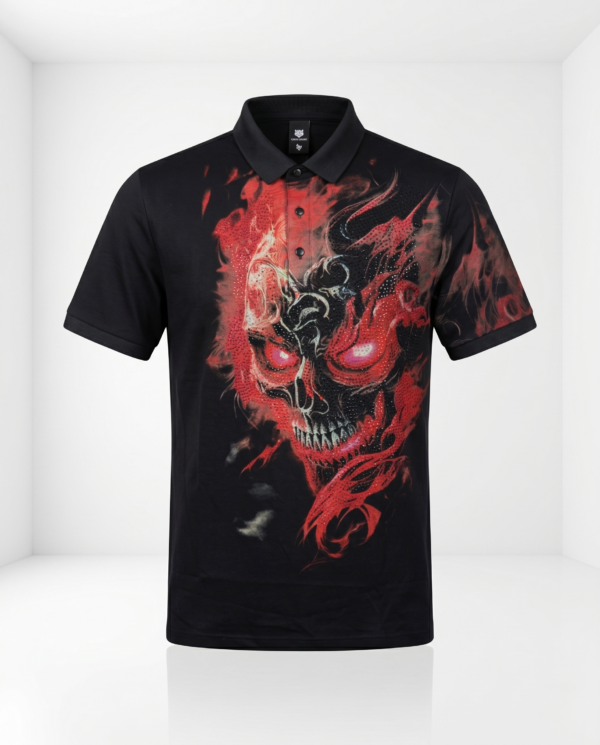 Flame Reaper Printed Polo