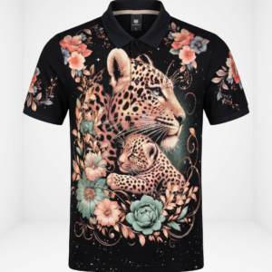 Leopard & Blossom Printed Polo