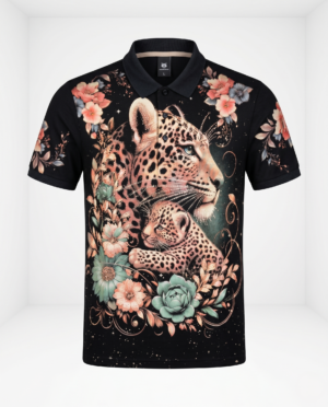 Leopard & Blossom Printed Polo