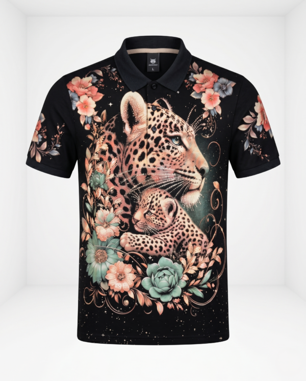 Leopard & Blossom Printed Polo