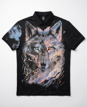 Cosmic Wolf Polo T-Shirt