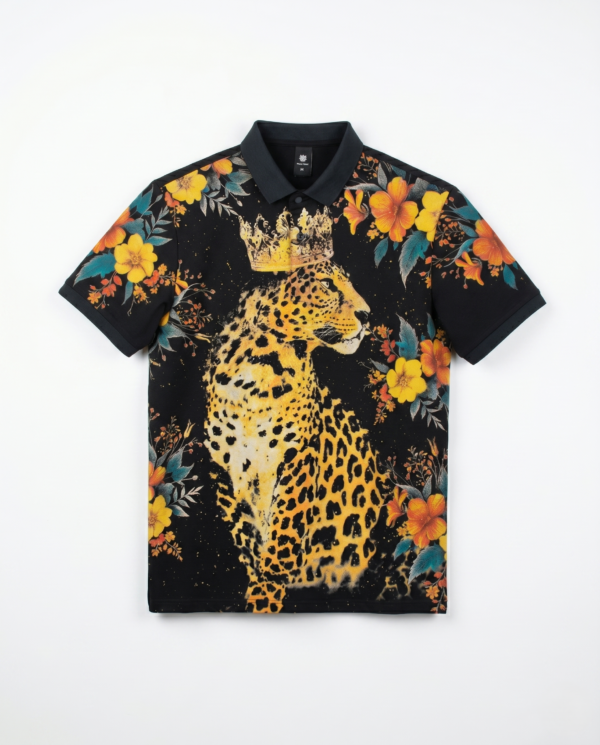 King Leopard Polo T-Shirt
