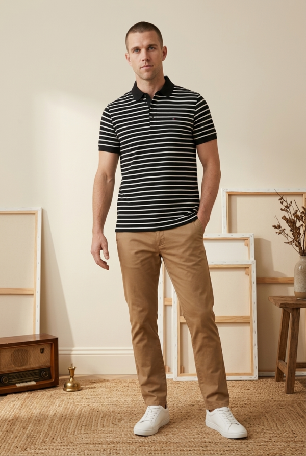 Timeless Stripe Polo T-Shirt