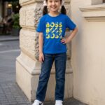 Kids Bold Typography Print T-Shirt