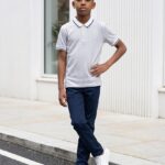 Kids Diamond Texture Polo T-Shirt