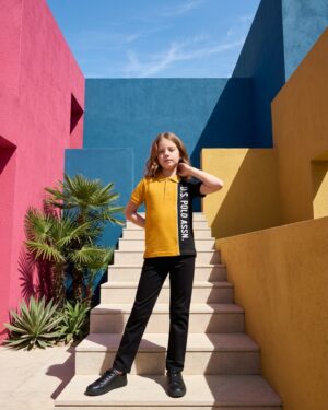 Kids Dual Tone Polo T-Shirt