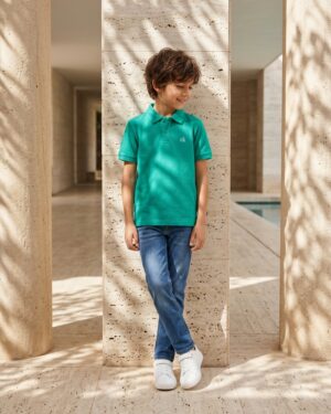 Kids Classic Texture Polo T-Shirt