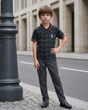 Kids Classic Pattern Polo T-Shirt