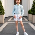 Little Aqua Stripe Shirt
