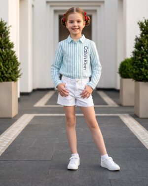 Little Aqua Stripe Shirt