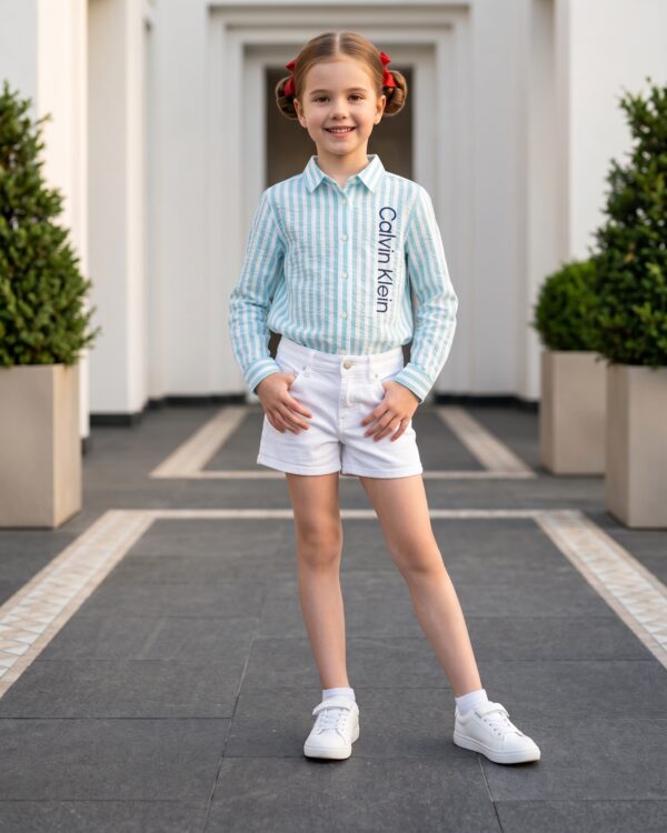 Little Aqua Stripe Shirt