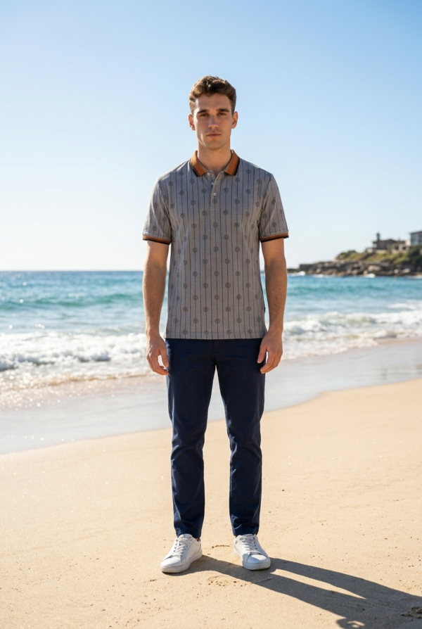 Heritage Stripe Polo T-Shirt
