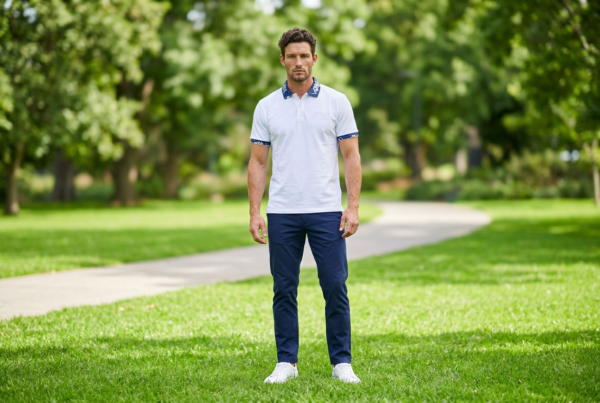 Men's Premium Contrast Collar Polo T-Shirt