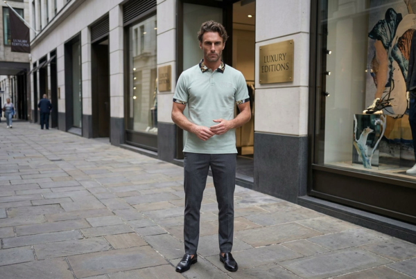 Men's Premium Contrast Collar Polo T-Shirt
