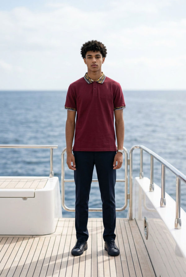 Men's Premium Contrast Collar Polo T-Shirt