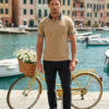 Men's Premium Contrast Collar Polo T-Shirt
