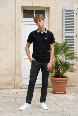 Men's Signature Contrast Collar Polo T-Shirt
