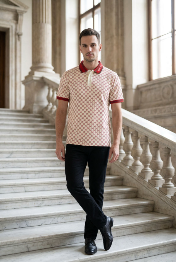 Men's Signature Monogram Polo T-Shirt