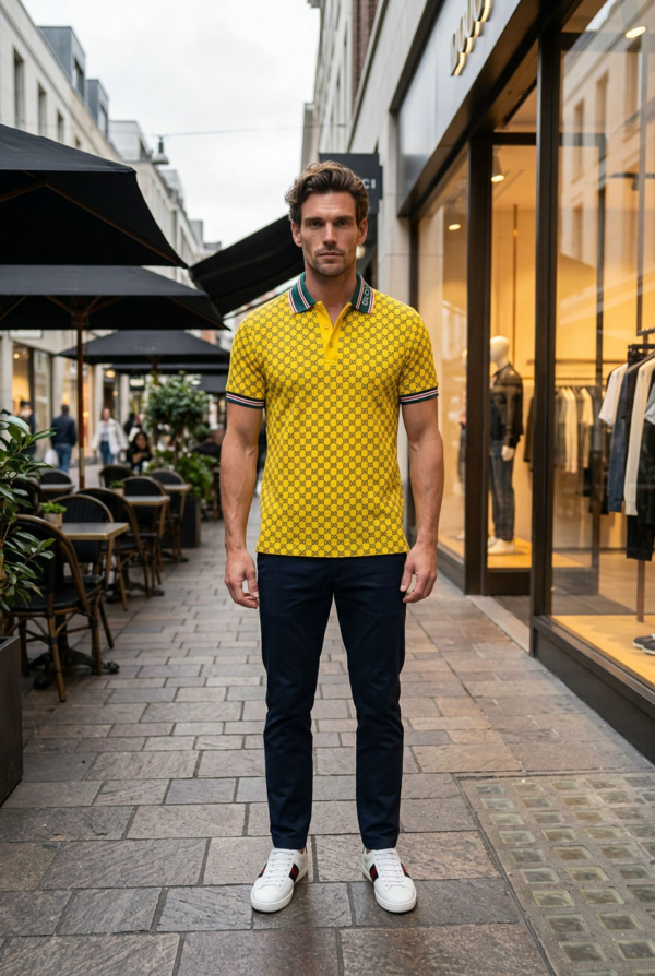 Men's Signature Monogram Polo T-Shirt