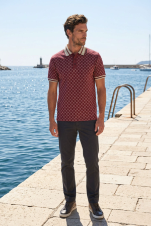 Men's Signature Monogram Polo T-Shirt