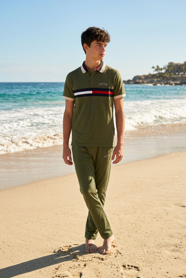 Heritage Stripe Polo Cord Set