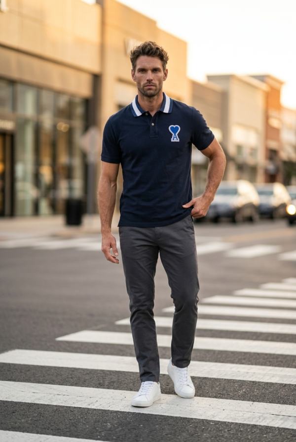 Signature Heart Logo Premium Polo T-Shirt