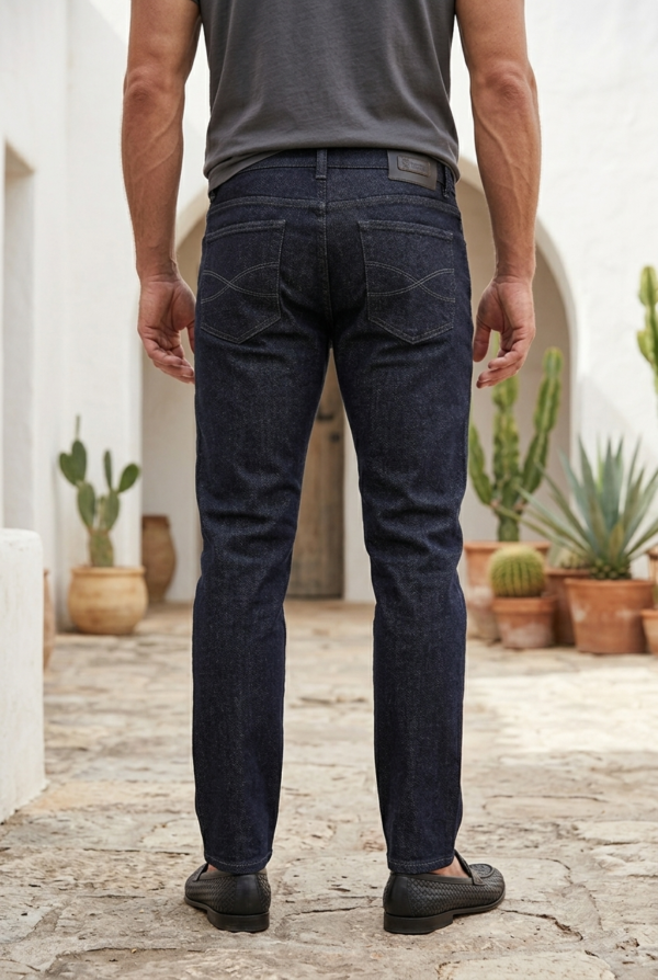 Classic Raw Black Denim Jeans