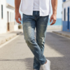 Classic Light Blue Wash Denim Jeans
