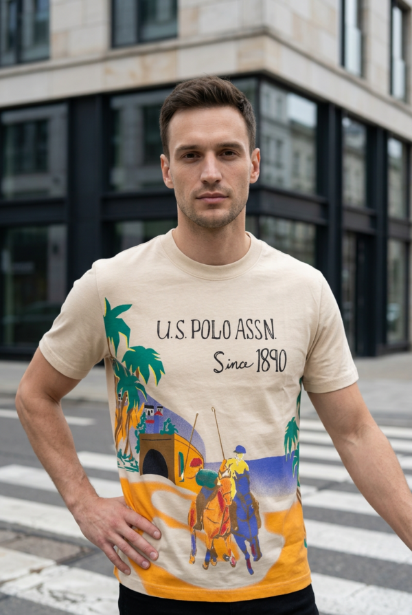 Desert Polo Graphic T-Shirt