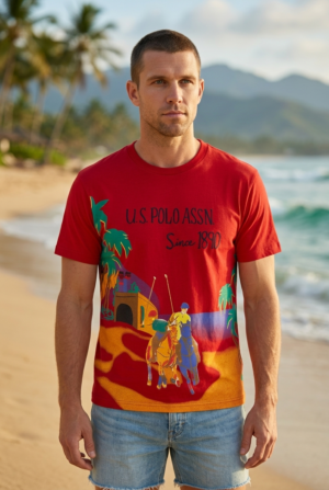 Desert Polo Graphic T-Shirt