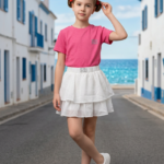 Girls Layered Flare Skirt