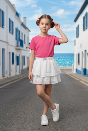 Girls Layered Flare Skirt