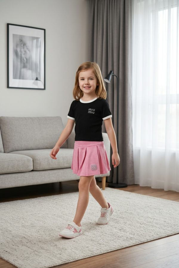 Girls Pleated Skirt Dress