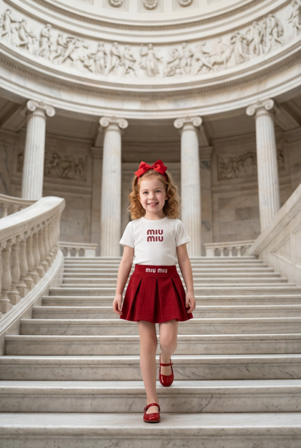 Girls Pleated Skirt Dress