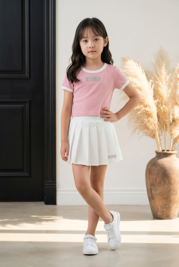 Girls Pleated Skirt Dress