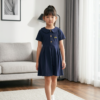Girls Peter Pan Collar Cotton Dress