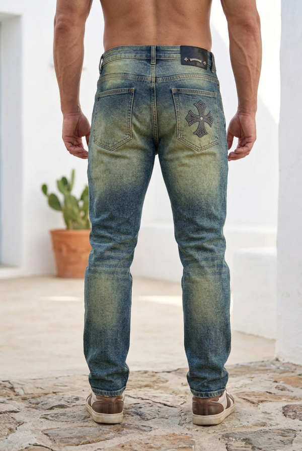 Vintage Wash Denim Jeans