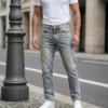 Arctic Blue Straight Fit Jeans
